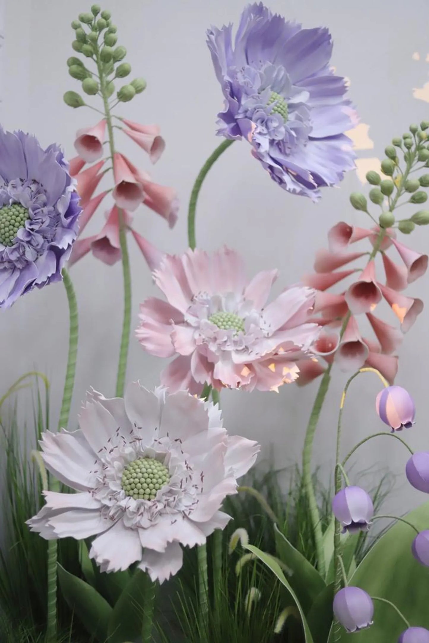 Giant Handmade Floral Garden Decor Set - Luxury Paper & Organza Flowers for Weddings, Events & Home Aesthetic